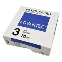 アドバンテック東洋 定量濾紙 No.3 100枚入 01301070 1箱(100枚) 4-897-09（直送品）