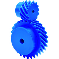 協育歯車工業 KG フードコンタクト 青POM ギヤシリーズ はすば歯車・ねじ歯車 歯数10 H2BP10R-B 1個 115-5424（直送品）