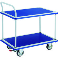 トラスコ中山 TRUSCO プレス製運搬車 台車 ドンキーカート 2段式片袖タイプ915×615 ストッパー付 304NS 1台（直送品）