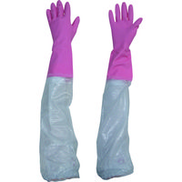 東和コーポレーション ビニスター 腕カバー付手袋 ビニスター腕カバー付フルールあつ手 ピンク M 721-P-M 1双 857-1964