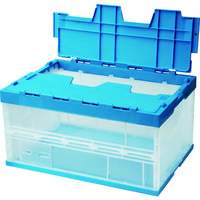 積水テクノ成型 積水 OCー75L フタ一体型 透明ブルー 75LFSCB 1個 114-3432（直送品）