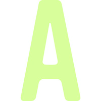 アイマーク IM 中輝度蓄光カッテイング文字 英字 A AILUMI50-A 1枚 102-9995（直送品）