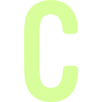 アイマーク IM 中輝度蓄光カッテイング文字 英字 C AILUMI50-C 1枚 102-9997（直送品）