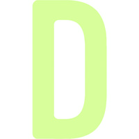 アイマーク IM 中輝度蓄光カッテイング文字 英字 D AILUMI50-D 1枚 102-9998（直送品）