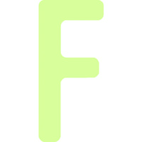 アイマーク IM 中輝度蓄光カッテイング文字 英字 F AILUMI50-F 1枚 103-0000（直送品）