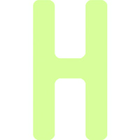 アイマーク IM 中輝度蓄光カッテイング文字 英字 H AILUMI50-H 1枚 103-0003（直送品）