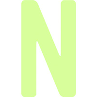 アイマーク IM 中輝度蓄光カッテイング文字 英字 N AILUMI50-N 1枚 103-0009（直送品）