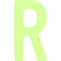 アイマーク IM 中輝度蓄光カッテイング文字 英字 R AILUMI50-R 1枚 103-0013（直送品）