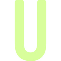 アイマーク IM 中輝度蓄光カッテイング文字 英字 U AILUMI50-U 1枚 103-0016（直送品）