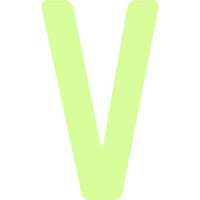 アイマーク IM 中輝度蓄光カッテイング文字 英字 V AILUMI50-V 1枚 103-0017（直送品）