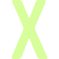 アイマーク IM 中輝度蓄光カッテイング文字 英字 X AILUMI50-X 1枚 103-0020（直送品）