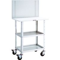 TRUSCO ツールワゴン バーディーワゴン 上部パンチングパネル 天板仕様 600×400×1352 ホワイト BDW-P962T-W（直送品）