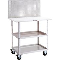 TRUSCO ツールワゴン イーグルワゴン 上部パンチングパネル 天板仕様 600×400×1352 ホワイト EGW-P972T-W 1台（直送品）