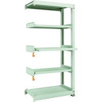 TRUSCO スチールラック M3型中量棚 900X471XH1800 5段うちスライド2段 連結 M3-6353M2B 1台(1個)（直送品）