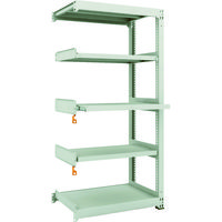 TRUSCO スチールラック M3型中量棚 900X571XH1800 5段うちスライド2段 連結 M3-6363M2B 1台(1個)（直送品）