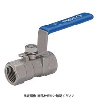 日本ピスコ ピスコ SUS316相当ボールバルブ 1ピース、レデューストボアタイプ NSBVF10-02 1個 114-4894（直送品）