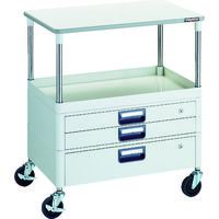 フェニックスワゴン （省音タイプ・1段・2段引出し付・天板あり） 高さ899mm