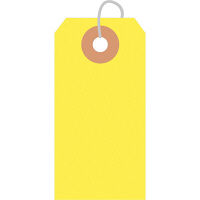 ササガワ カラー荷札 B豆 黄無地 一穴 25-114 1セット(2000枚箱入:5