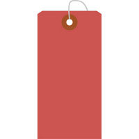 ササガワ カラー荷札 中 赤 一穴 25-121 1セット（2，000枚箱入：50枚帯×40束）（取寄品）