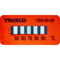トラスコ中山 TRUSCO 温度シール5点表示不可逆性50°C~90°C(40枚入り) TS5-50-90 1袋(40枚) 114-5422（直送品）