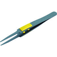 トラスコ中山 TRUSCO ラバーグリップ付ピンセット 非粘着タイプ 120mm 先丸型 TSP-226 1本 115-8439（直送品）