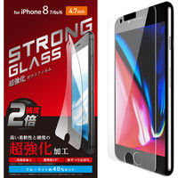 エレコム iPhone 8/ガラスフィルム/超強化/ブルーライトカット PM-A17MFLGHBL 1個（直送品）