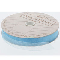 シモジマ HEIKO オーガンジーリボン 12×15 サックス 001420414 1セット(1巻入×6巻 合計6巻)（直送品）