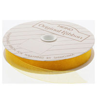 シモジマ HEIKO オーガンジーリボン 12×15 カナリヤ 001420420 1セット(1巻入×6巻 合計6巻)（直送品）