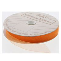 シモジマ HEIKO オーガンジーリボン 12×15 オレンジ 001420422 1セット(1巻入×6巻 合計6巻)（直送品）