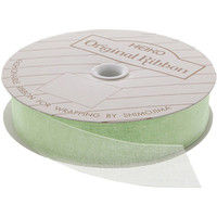 シモジマ HEIKO オーガンジーリボン 18×15 ヒワ 001420508 1セット(1巻入×4巻 合計4巻)（直送品）