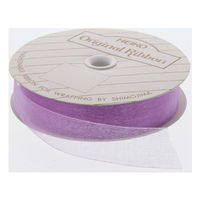 シモジマ HEIKO オーガンジーリボン 18×15 ムラサキ 001420510 1セット(1巻入×4巻 合計4巻)（直送品）