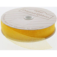 シモジマ HEIKO オーガンジーリボン 18×15 カナリヤ 001420520 1セット(1巻入×4巻 合計4巻)（直送品）