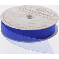 シモジマ HEIKO オーガンジーリボン 18×15 アオ 001420521 1セット(1巻入×4巻 合計4巻)（直送品）