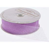 シモジマ HEIKO オーガンジーリボン 24×15 ムラサキ 001420610 1セット(1巻入×4巻 合計4巻)（直送品）