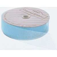 シモジマ HEIKO オーガンジーリボン 24×15 サックス 001420614 1セット(1巻入×4巻 合計4巻)（直送品）