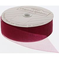 シモジマ HEIKO オーガンジーリボン 24×15 ワイン 001420619 1セット(1巻入×4巻 合計4巻)（直送品）