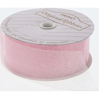 シモジマ HEIKO オーガンジーリボン 36×15 ピンク 001420702 1セット(1巻入×4巻 合計4巻)（直送品）