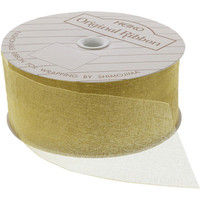 シモジマ HEIKO オーガンジーリボン 36×15 オークル 001420705 1セット(1巻入×4巻 合計4巻)（直送品）