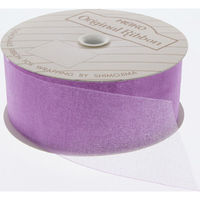 シモジマ HEIKO オーガンジーリボン 36×15 ムラサキ 001420710 1セット(1巻入×4巻 合計4巻)（直送品）