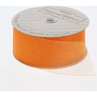 シモジマ HEIKO オーガンジーリボン 36×15 オレンジ 001420722 1セット(1巻入×4巻 合計4巻)（直送品）