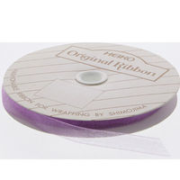 シモジマ HEIKO オーガンジーリボン 7×15 ムラサキ 001421710 1セット(1巻入×6巻 合計6巻)（直送品）