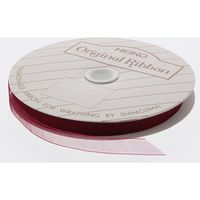 シモジマ HEIKO オーガンジーリボン 7×15 ワイン 001421719 1セット(1巻入×6巻 合計6巻)（直送品）