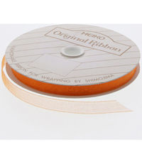 シモジマ HEIKO オーガンジーリボン 7×15 オレンジ 001421722 1セット(1巻入×6巻 合計6巻)（直送品）