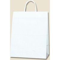 【ケース販売】HEIKO 紙袋 スムースバッグ ワイド M 白無地 003135210 1ケース(25枚入×8袋 合計200枚)（直送品）