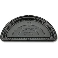 【ケース販売】シーピー化成 ピザ容器 BFコモプレ内32 ハーフ 黒 本体 004468256 1セット(20枚入×15袋)（直送品）