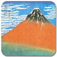 長井紙業 浮世絵コースター 3 赤富士 004520213 1セット(100枚入×20袋 合計2000枚)（直送品）