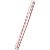 川崎商会 タピオカストロー 赤白ライン 12mm×18cm 004712661 1セット(200本入×25箱 合計5000本)（直送品）