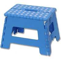 シモジマ スワン折りたたみプラスチック踏み台 S ブルー 005755002 1セット（16台）（直送品）