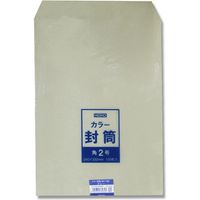 【ケース販売】シモジマ HEIKO カラー封筒 角2 グレー 007529305  1ケース(100枚入×5袋 合計500枚)（直送品）