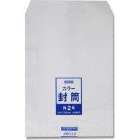 【ケース販売】シモジマ HEIKO カラー封筒 角2 スカイ 007529308  1ケース(100枚入×5袋 合計500枚)（直送品）
